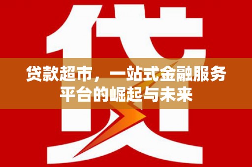 都兰贷款超市，一站式金融服务平台的崛起与未来
